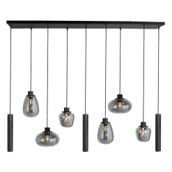 Steinhauer Hanglamp Reflexion met Lichtkokers 9-Lichts Zwart