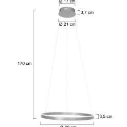 Steinhauer Hanglamp Ringlux Grijs Ø60cm