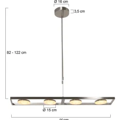 Steinhauer Hanglamp Soleil Grijs 90cm