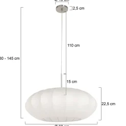 Steinhauer Hanglamp Sparkled Light Grijs Zijde Wit