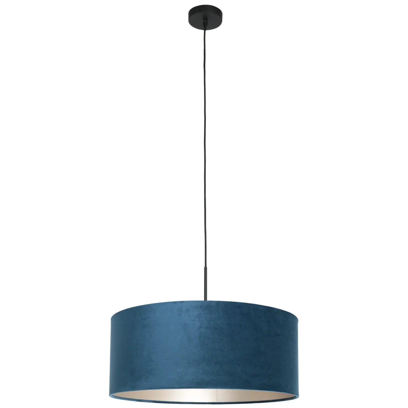 Steinhauer Hanglamp Sparkled Light Zwart Velours Blauw