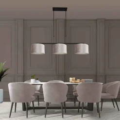 Steinhauer Hanglamp Stang 3-Lichts Velours Taupe