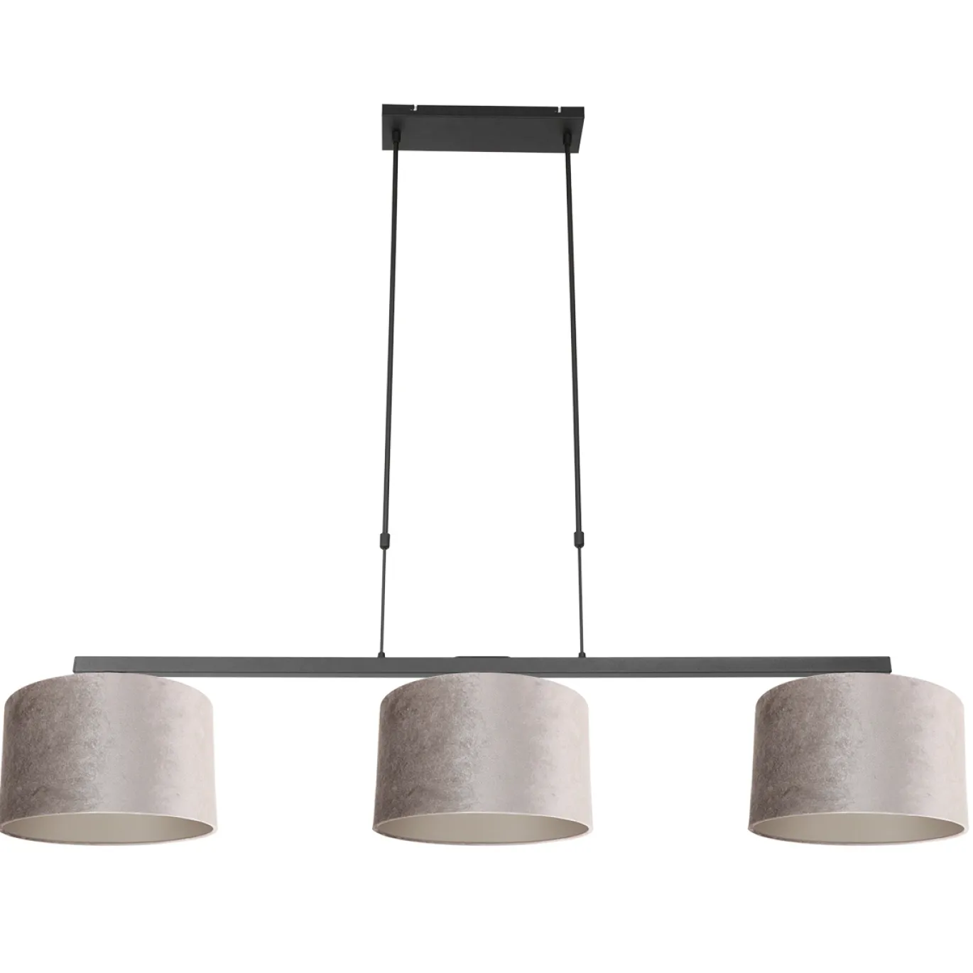 Steinhauer Hanglamp Stang 3-Lichts Velours Taupe