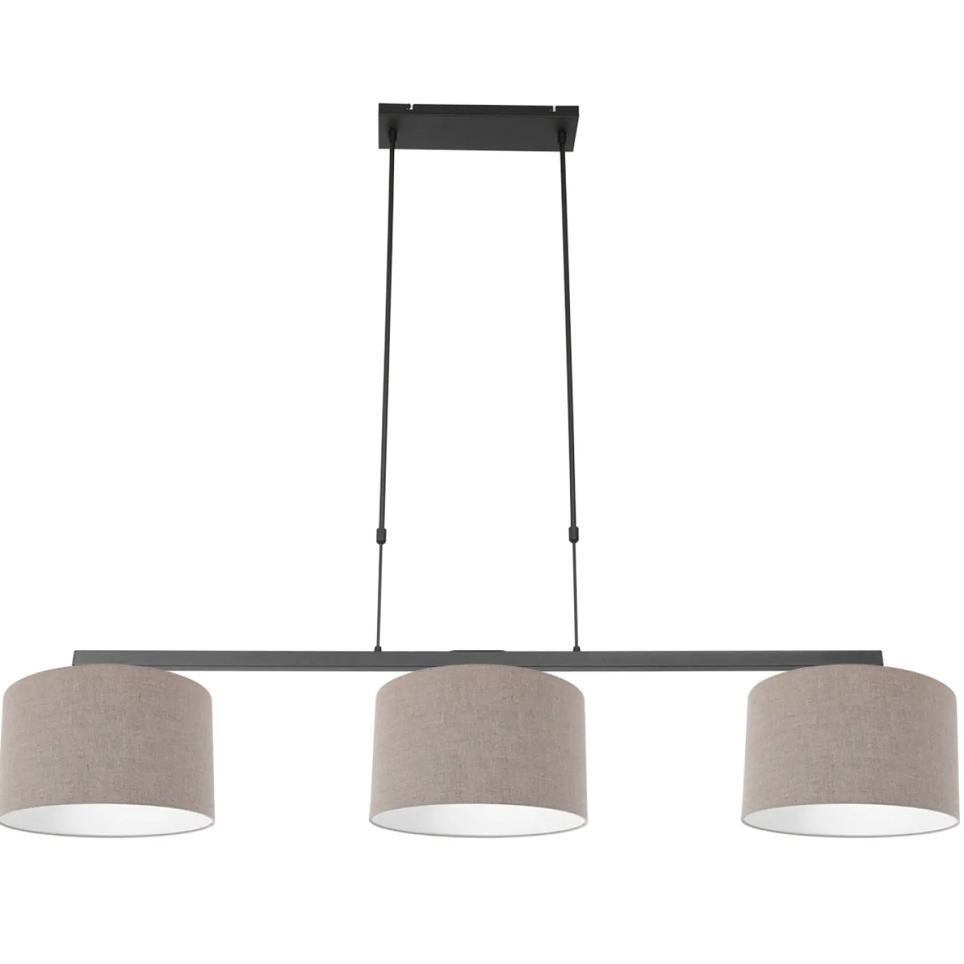 Steinhauer Hanglamp Stang 3-Lichts Grof Linnen Grijs