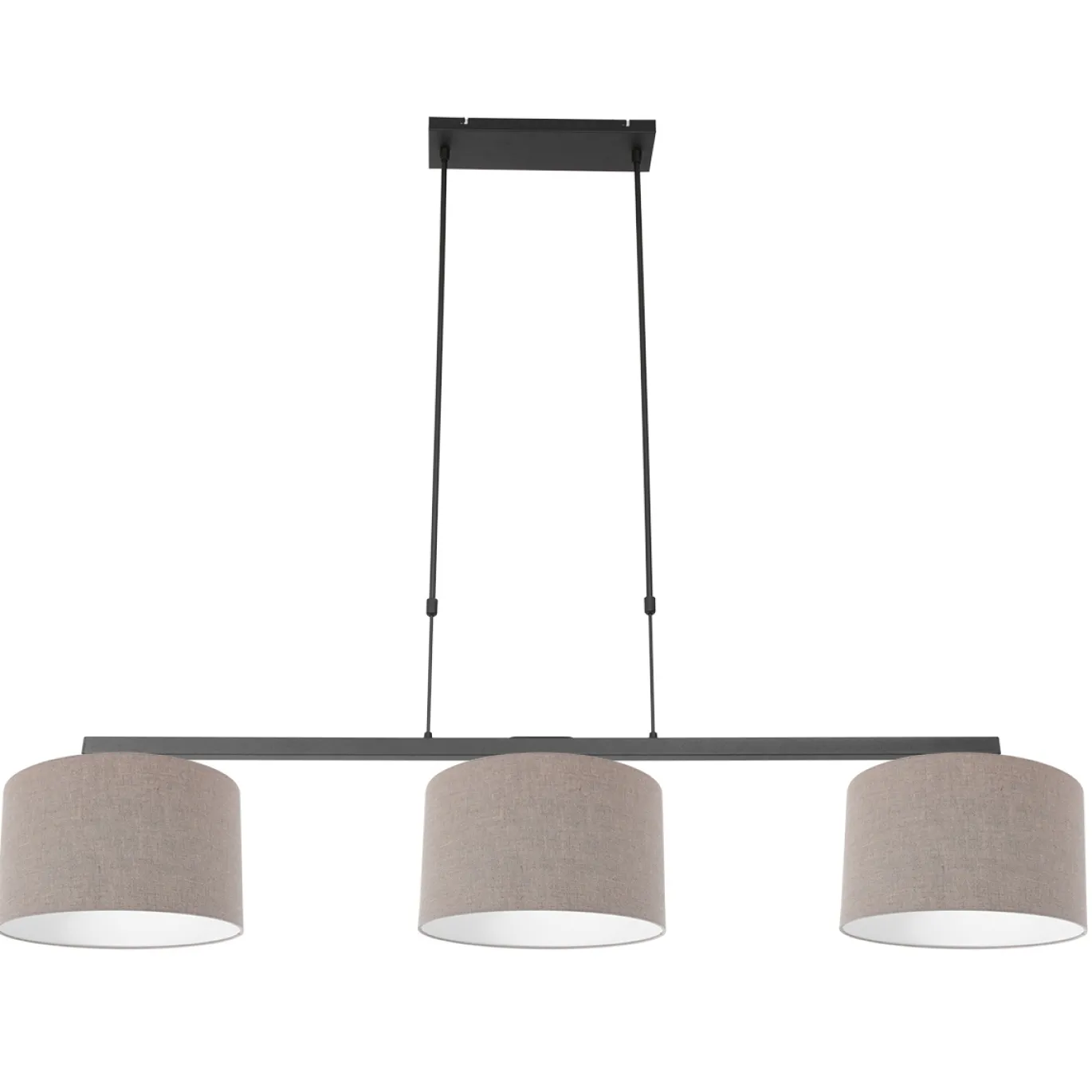Steinhauer Hanglamp Stang 3-Lichts Grof Linnen Grijs