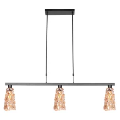 Steinhauer Hanglamp Vidrio 3-Lichts Amber Glas
