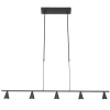 Steinhauer Hanglamp Vortex 5-Lichts Zwart