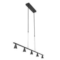 Steinhauer Hanglamp Vortex 5-Lichts Zwart