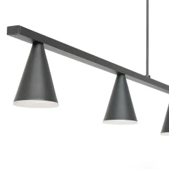 Steinhauer Hanglamp Vortex 5-Lichts Zwart
