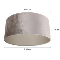Steinhauer Lampenkap Zilver Velours Ø50cm