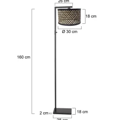 Steinhauer Leeslamp Stang Bamboe Naturel/Zwart