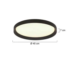Steinhauer Plafondlamp Flady Zwart Ø40cm