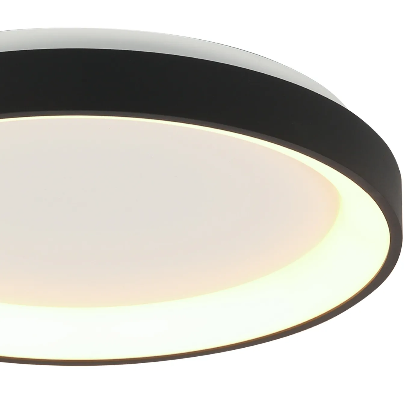 Steinhauer Plafondlamp Ringlede Dun Zwart Ø28cm