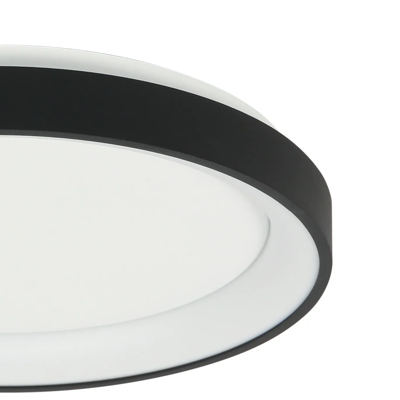 Steinhauer Plafondlamp Ringlede Dun Zwart Ø28cm