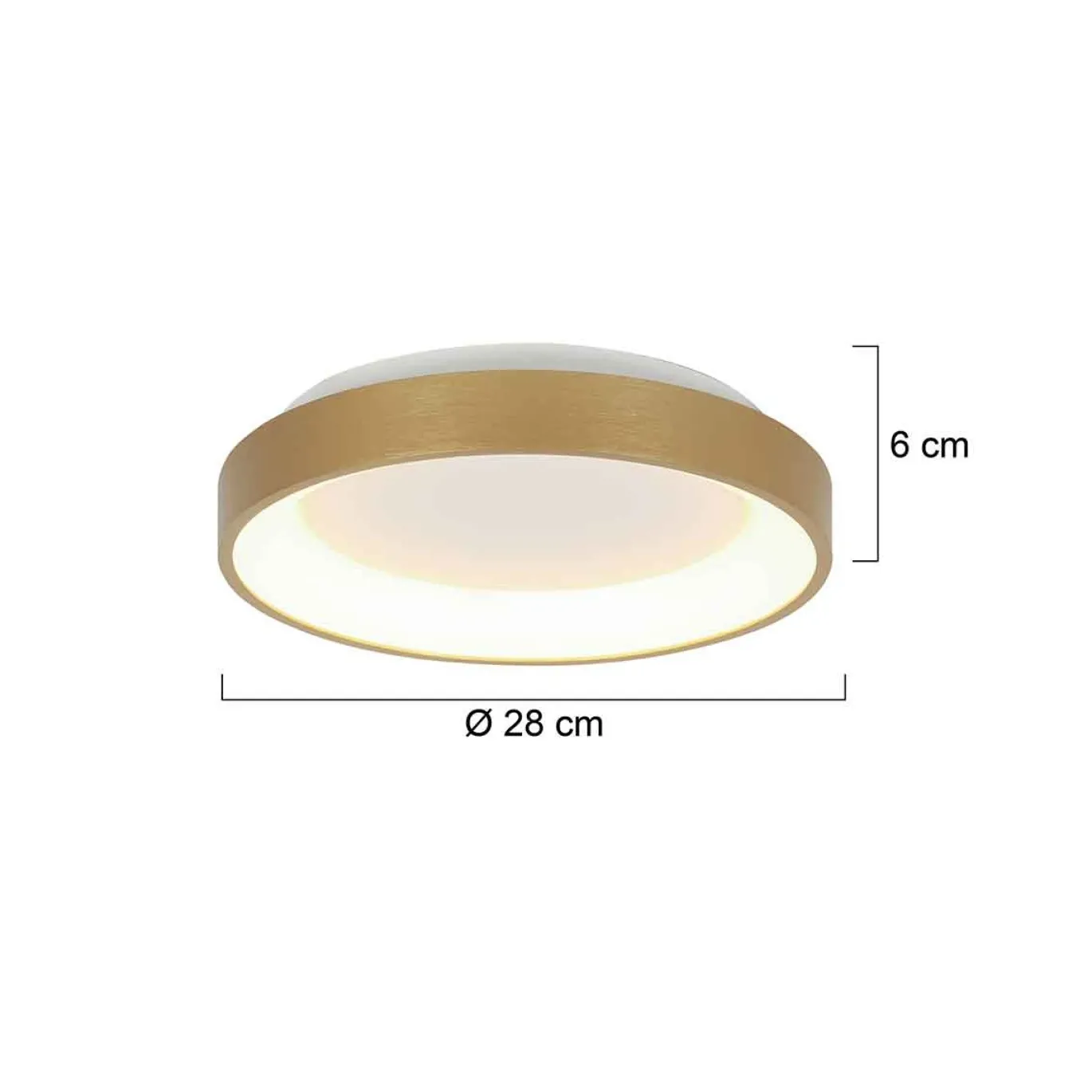 Steinhauer Plafondlamp Ringlede Dun Goud Ø28cm