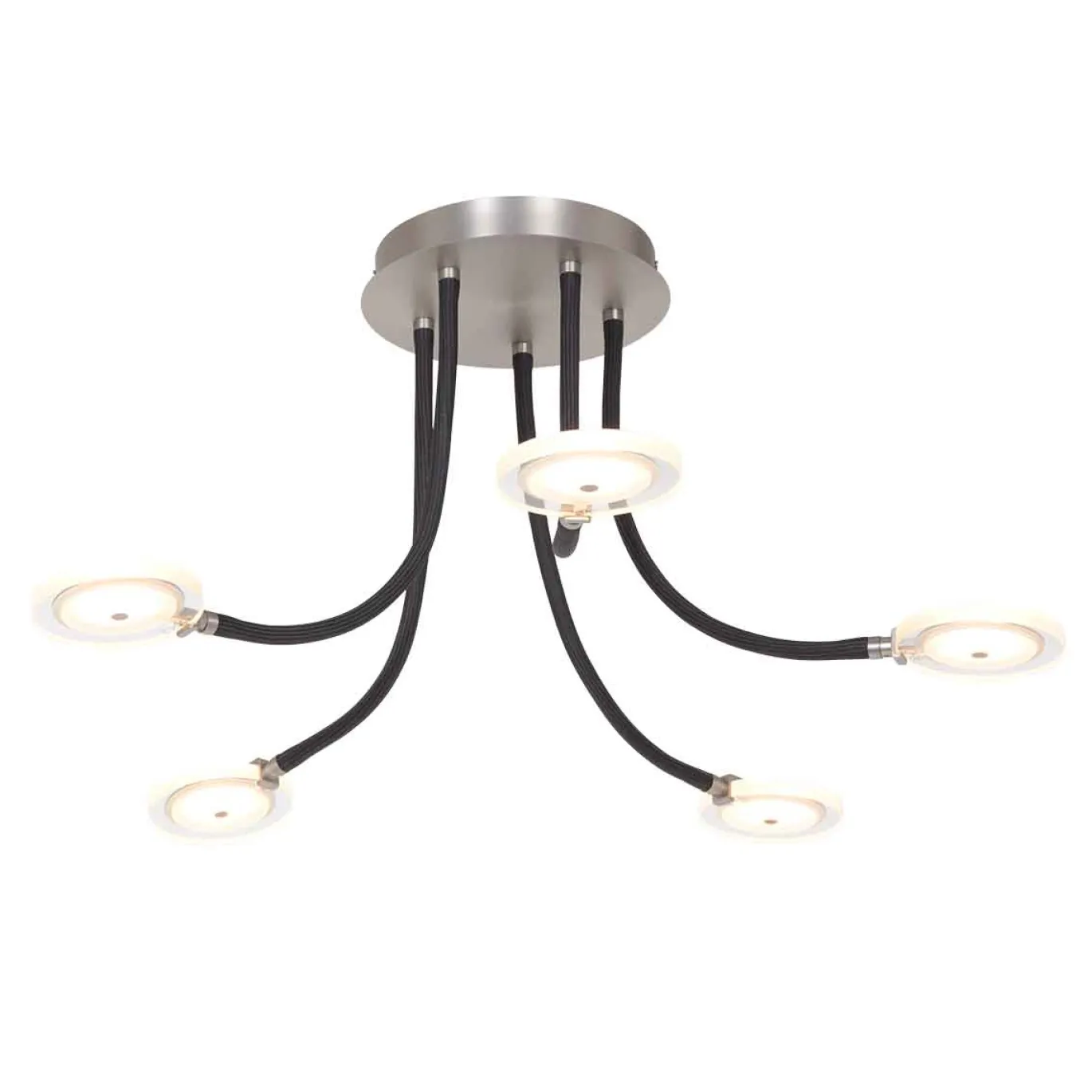 Steinhauer Plafondlamp Turound Grijs Transparant Glas