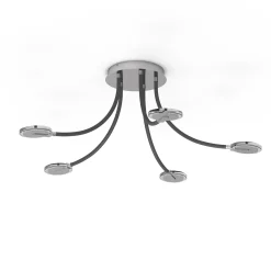 Steinhauer Plafondlamp Turound Grijs Transparant Glas