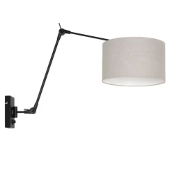 Steinhauer Prestige Chic Wandlamp Met Grijs Linnen Kap Ø30cm
