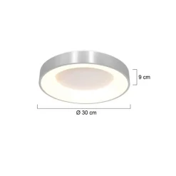 Steinhauer Ringlede LED Plafondlamp Zilver Ø30cm