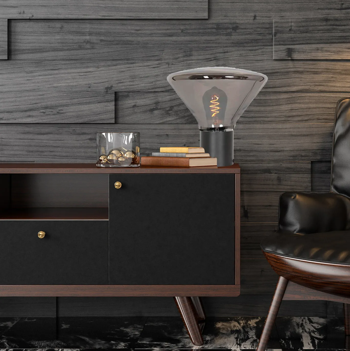 Steinhauer Tafellamp Ambiance Zwart