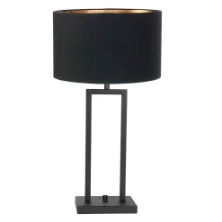 Steinhauer Tafellamp Stang Double Linnen Zwart/Goud