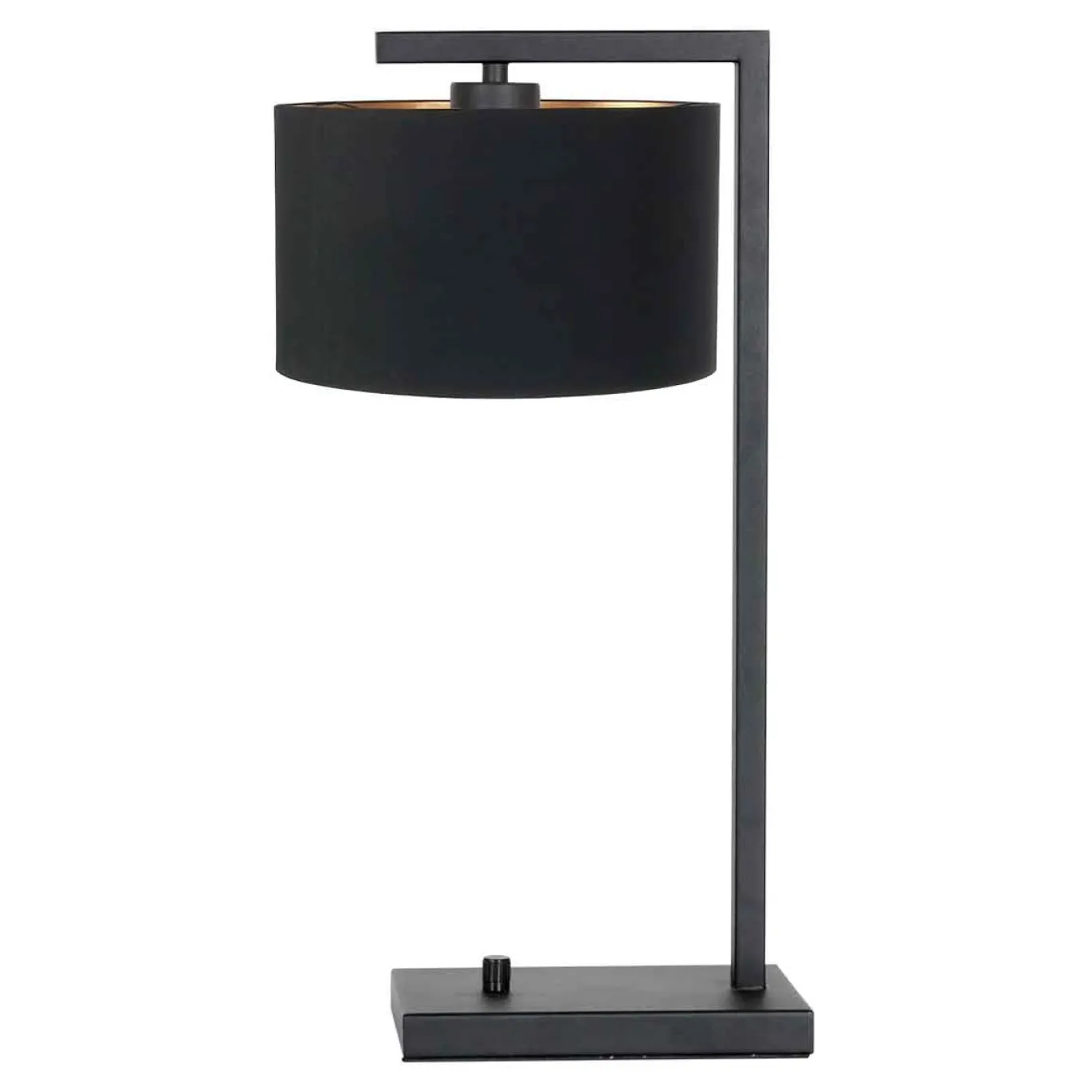 Steinhauer Tafellamp Stang Down Linnen Zwart/Goud