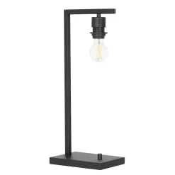 Steinhauer Tafellamp Stang Down Linnen Zwart/Goud