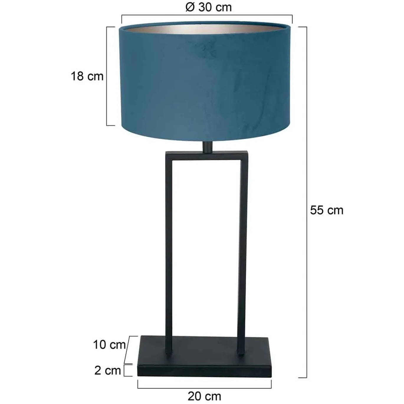 Steinhauer Tafellamp Stang Kantelbaar Velours Blauw