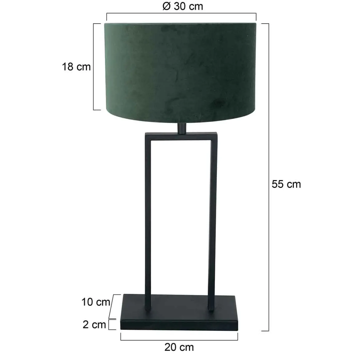 Steinhauer Tafellamp Stang Kantelbaar Velours Groen