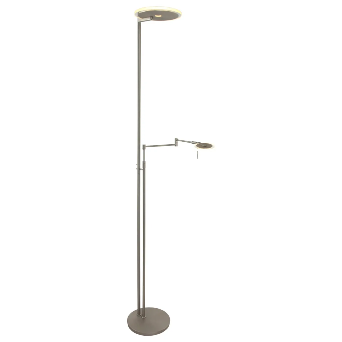 Steinhauer Turound Vloerlamp Staal 2-lichts 187cm