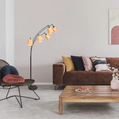 Steinhauer Vloerlamp Bambus 5-Lichts Bamboe Naturel
