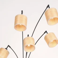 Steinhauer Vloerlamp Bambus 5-Lichts Bamboe Naturel
