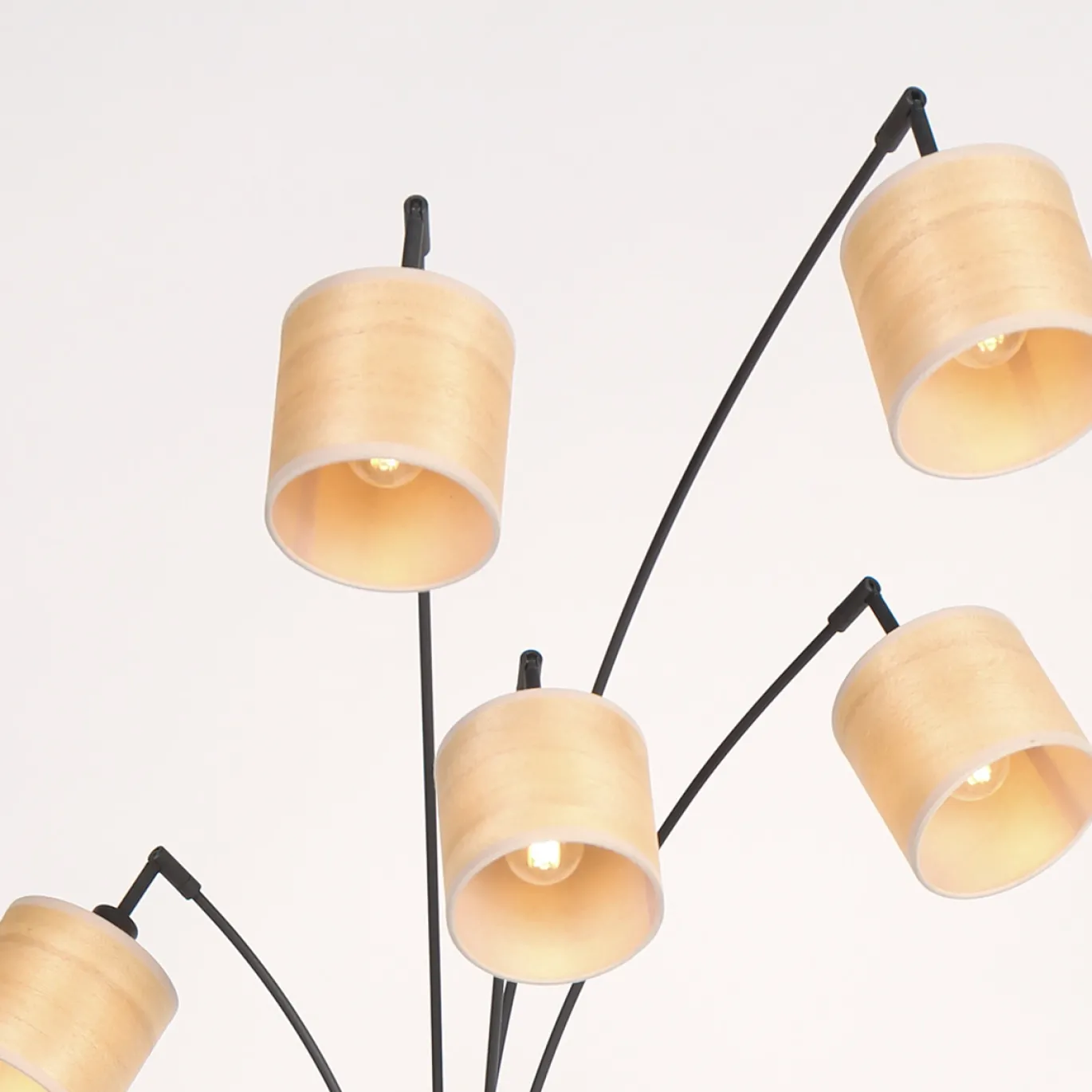 Steinhauer Vloerlamp Bambus 5-Lichts Bamboe Naturel