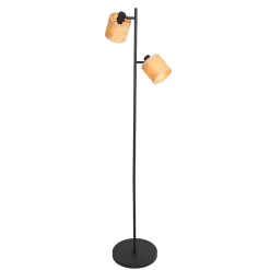 Steinhauer Vloerlamp Bambus 2-Lichts Bamboe Naturel