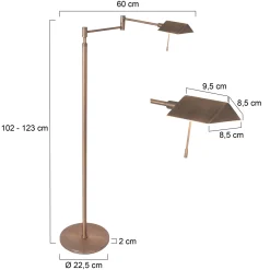 Steinhauer Vloerlamp Retina Brons