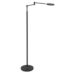 Steinhauer Vloerlamp Soleil Zwart met Zwenkarm & Accu