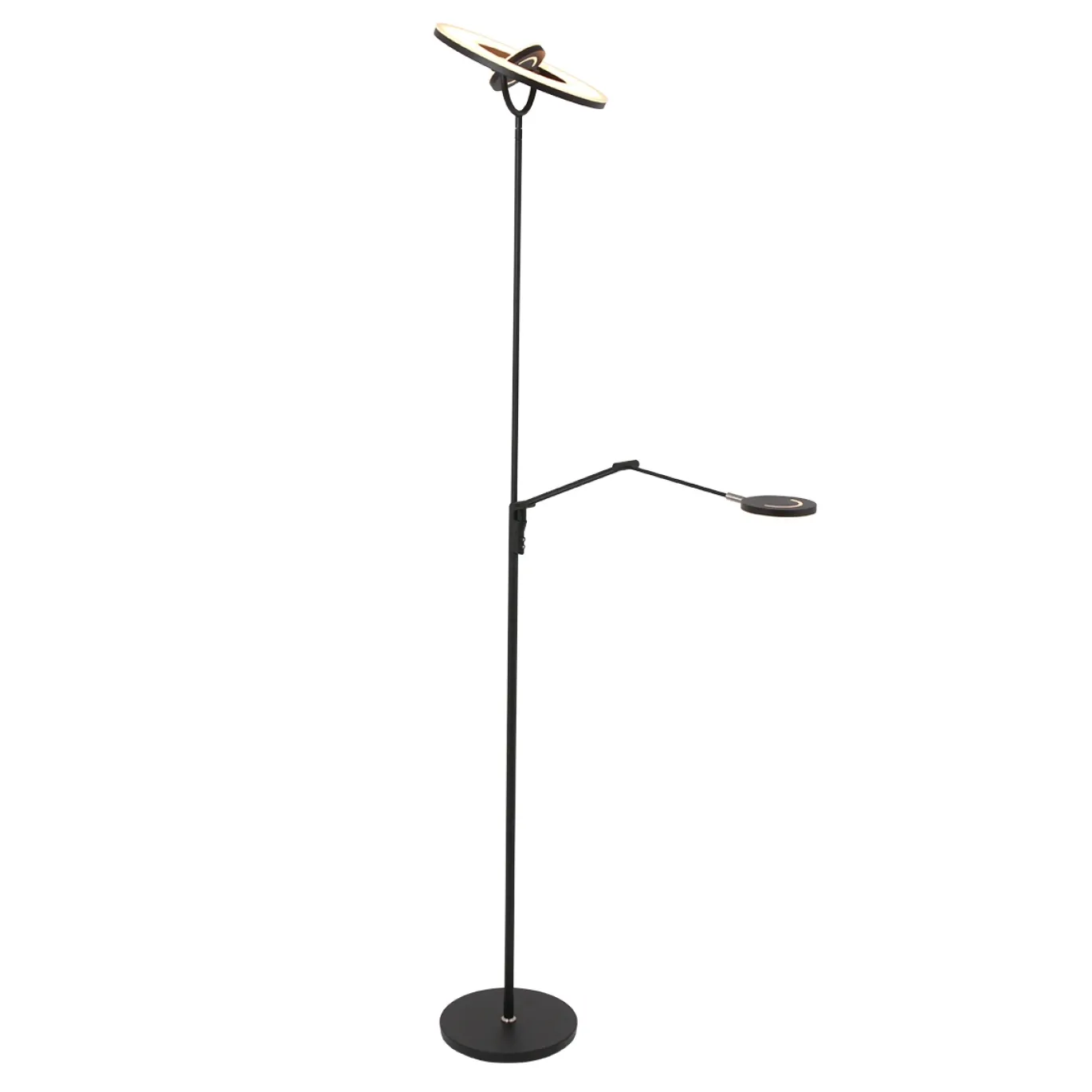 Steinhauer Vloerlamp Soleil Zwart met Leesarm