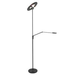 Steinhauer Vloerlamp Soleil Zwart met Leesarm