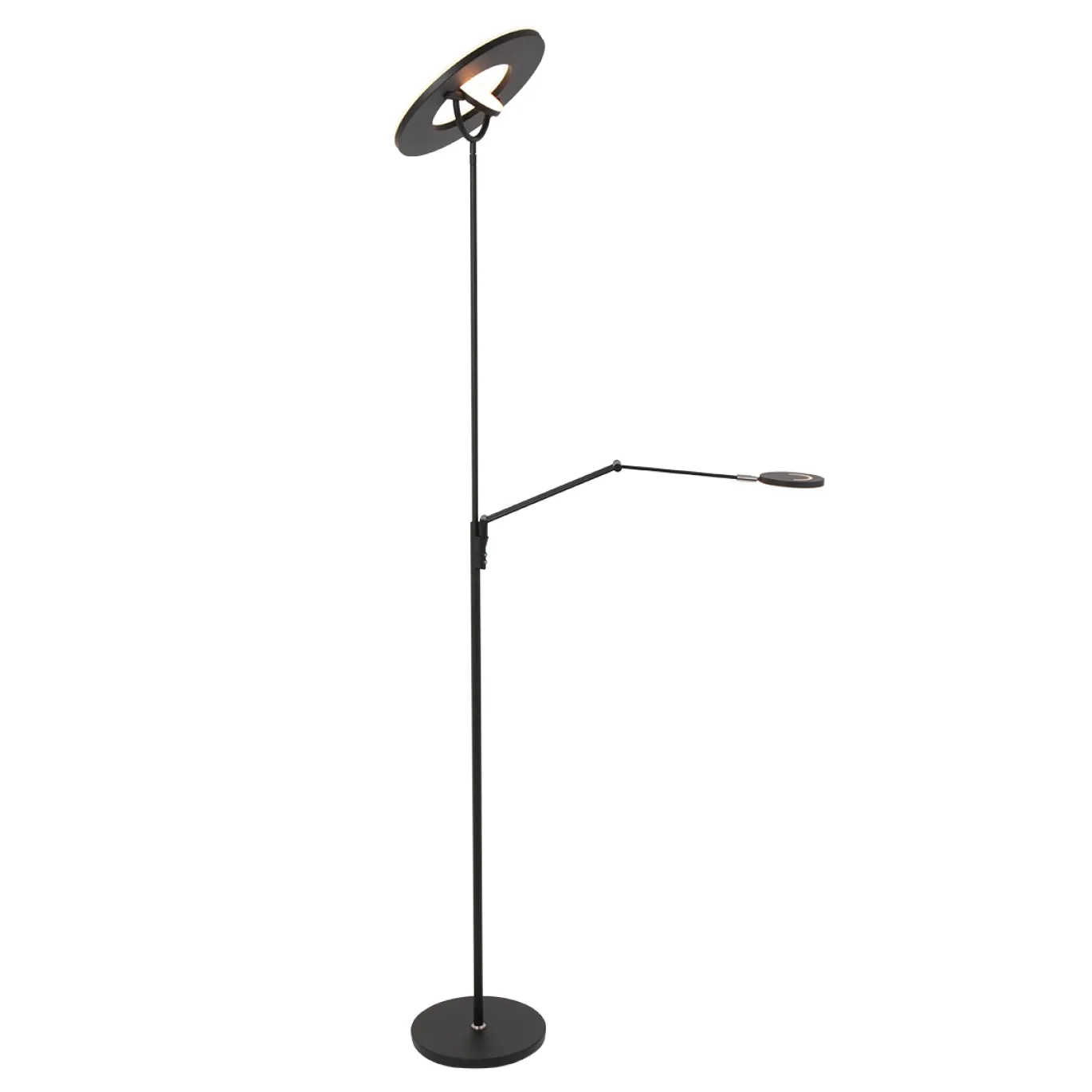 Steinhauer Vloerlamp Soleil Zwart met Leesarm