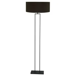 Steinhauer Vloerlamp Stang Linnen Zwart/Goud