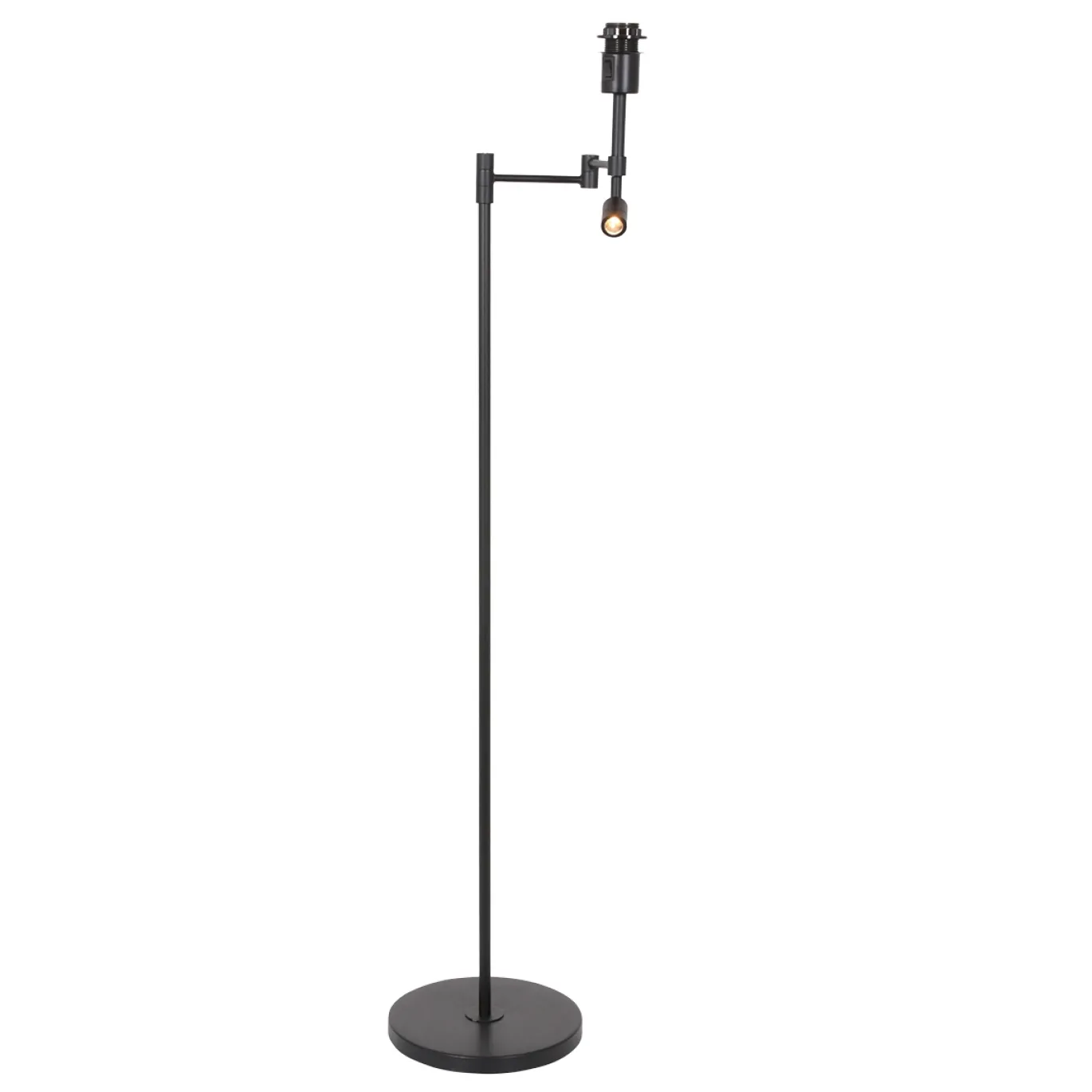 Steinhauer Vloerlamp Stang met Leeslamp Metaal Zwart