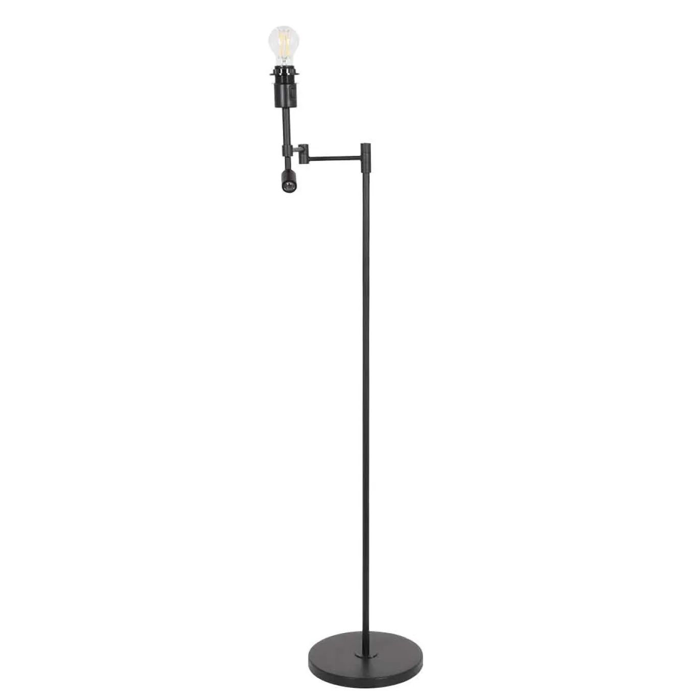 Steinhauer Vloerlamp Stang met Leeslamp Metaal Zwart