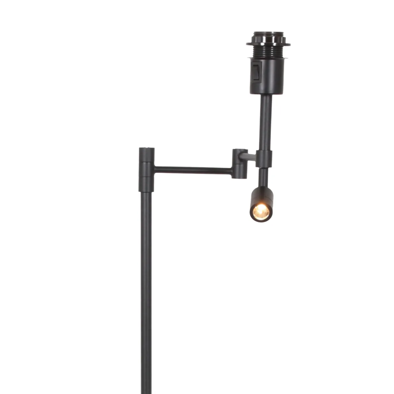 Steinhauer Vloerlamp Stang met Leeslamp Metaal Zwart