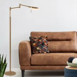 Steinhauer Vloerlamp Turound Knik Arm Brons