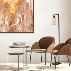 Steinhauer Vloerlamp Vidrio 1-Lichts Amber Glas