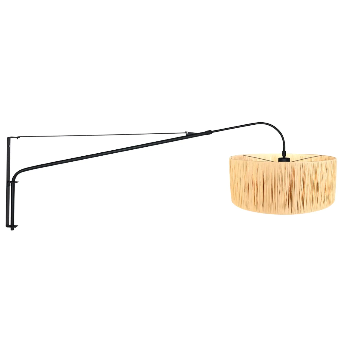 Steinhauer Wandlamp Elegant Classy Zwart Gras Naturel