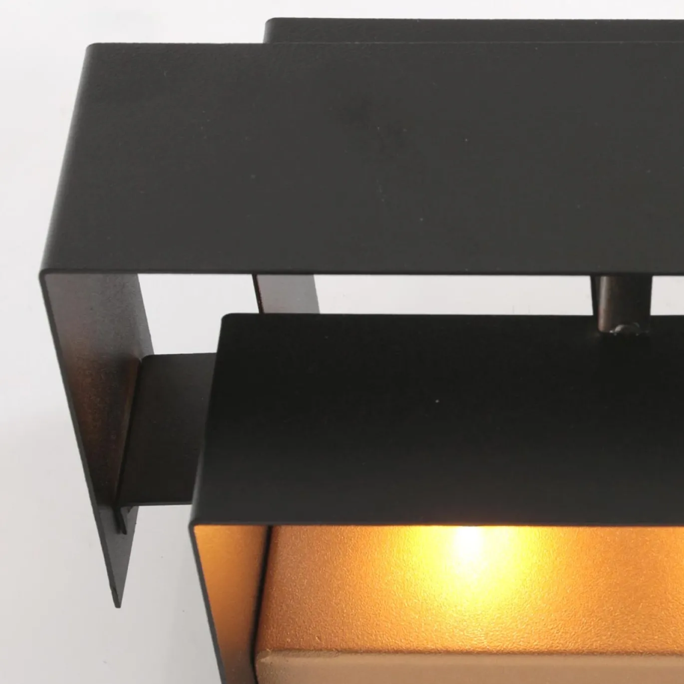 Steinhauer Wandlamp Muro 2-Lichts Zwart/Goud