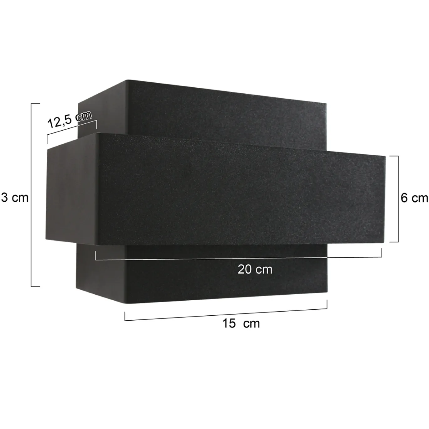 Steinhauer Wandlamp Muro 2-Lichts Zwart/Goud