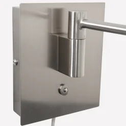 Steinhauer Wandlamp Retina Grijs met USB-poorten