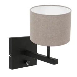 Steinhauer Wandlamp Stang Grof Linnen Grijs